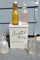 Scotts Dairy milk bottle box, Canisteo NY