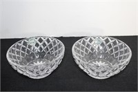 Pair Lenox Crystal Bowls 5" Diameter
