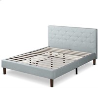 ZINUS Shalini Upholstered Bed Frame | Gray | Queen