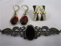 .925 BROOCH & EARRINGS