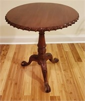 Antique Mahogany Pie Crust Tilt Top Table