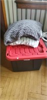 Box of miscellaneous blankets