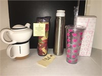 STARBUCKS CUP, MIGHTY LEAF TEA POT, AND MORE