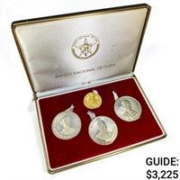 1977 Cuba Gold and Silver Proof Set [4 Coins]