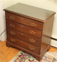 Cherry four drawer chest with pull out writing