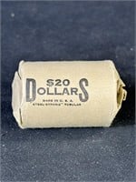 Roll of 20 One Dollar Coins Eisenhower on the Ends