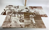 5 DIFF HOF  Baseball Players - 11x14 sepia prints