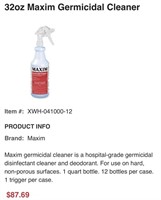 Case of 12 Maxim 32oz Germicidal Cleaners