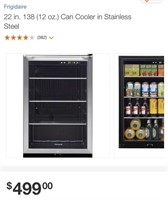 Frigidaire 22" 138 Can SS Beverage Cooler