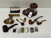 Humidor, Pipes and Vintage Lighters