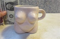 vintage 3.5" naked lady Boob Mug