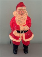 Vintage Plastic Lighted Santa Claus 16" tall