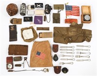 WWI - WWII USN & ARMY TRENCH ART & PERSONAL ITEMS