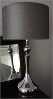 Silver-Toned Table Lamp - Works