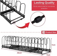 X-cosrack 15 Dividers Pot Pan Lid Rack Bakeware