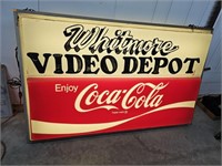 Vintage Coke-Cola double sided sign 62"x38"