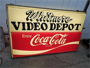 Vintage Coke-Cola double sided sign 62"x38"