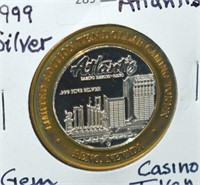 .999 SILVER $10 GAMING TOKEN