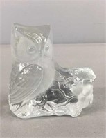 Viking Clear Art Glass Owl