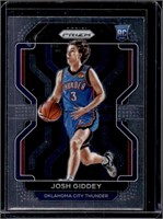 Josh Giddey Rookie Card 2021-22 Panini Prizm #301