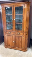 Large Pine Corner Cabinet