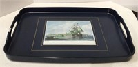 Vintage ship themed entertainment tray made of