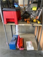 Tool box with power tools
