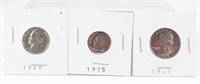 (3) 1964-1975 Vintage US Coin Collection