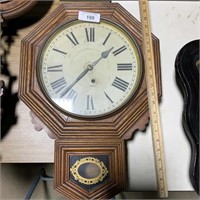 Vintage octagon clock, Ansonia Clock Co