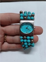 Sterling Silver and Turquoise Ecclisse Watch