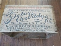 Advertising wood box, The Peters Cartridge co. No