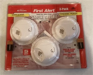NEW First Alert 3-pack smoke and fire alarm
