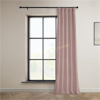 HPD Plush Velvet Curtain Panel Ballet Pink