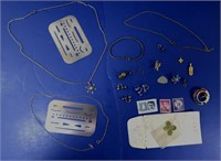 Costume Jewelry & Stamps