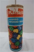 Vintage Play Skool, Jumbo Wood Beads