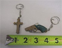 Cross & Handgun Keychain Pocket Knives