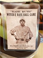 Babe Ruth Witch-E Baseball Game Card AECO