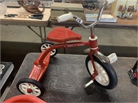 SMALL METAL RED TRICYCLE-DOLL SIZE