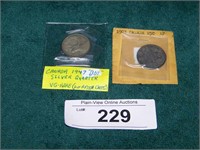 2 collectible coins (see description for details)