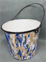 Unusual 6in Enamel Bucket, Few Flakes, See Photos