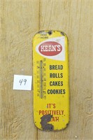 Vintage Metal Kerns Bread Advertising Thermometer