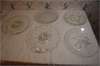 Molded Glass Serving Trays, Cake Plates