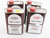 (4) DUPONT IMR-4350 Smokeless Powder-1 Lb Cans