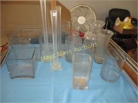 Clear Glass Vases & Vessels - Large Lot