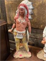 27” Tall ceramic male Indian