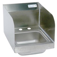 SPACE SAVER STAINLESS STEEL HAND SINK, SIDE