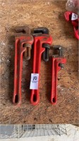 3 Rigid steel Pipe wrenches