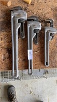 3 Rigid aluminum pipe wrenches