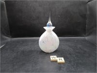 LOVELY BLOWN PERFUME BOTTLE WITH STOPPER