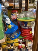 double bubble and M&M gumball machines